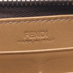 Fendi Round Wallet Diagonal Zucca Brown Black Leather — view 4