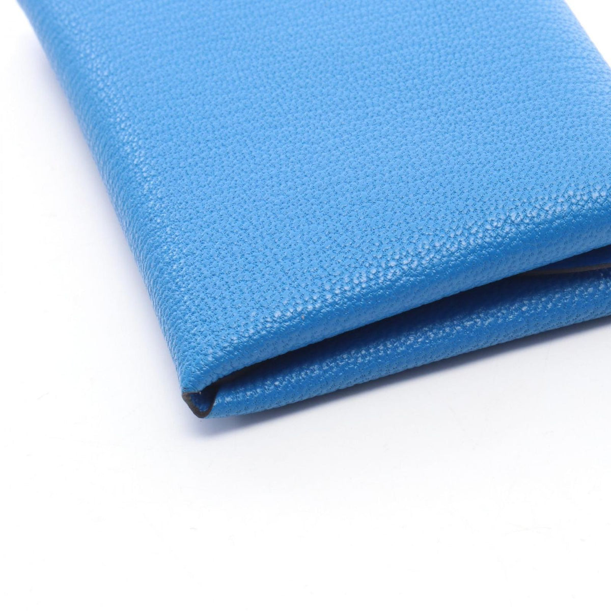 Hermes Coin Purse Calvi Duo Blue Hydra Leather — view 7