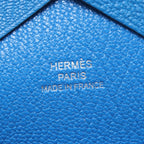 Hermes Coin Purse Calvi Duo Blue Hydra Leather — view 5