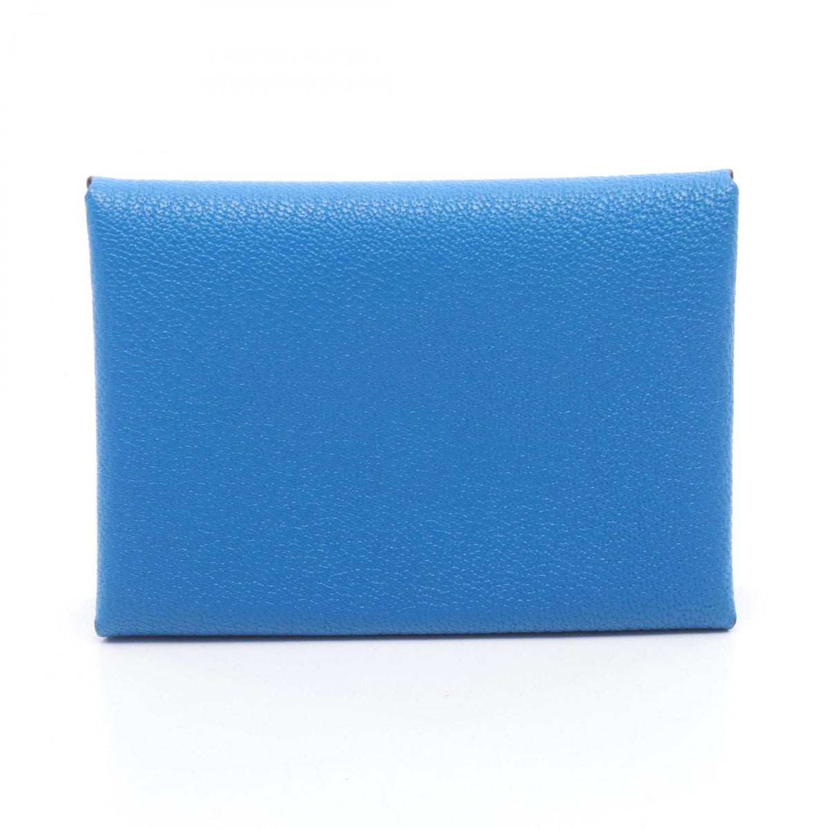 Hermes Coin Purse Calvi Duo Blue Hydra Leather