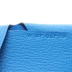 Hermes Coin Purse Calvi Duo Blue Hydra Leather — view 6