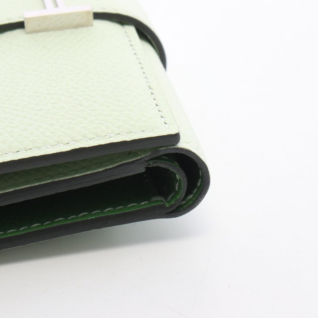 Hermes Trifold Wallet Bearn Combine Verso Vert Fizz Yucca Leather — view 7