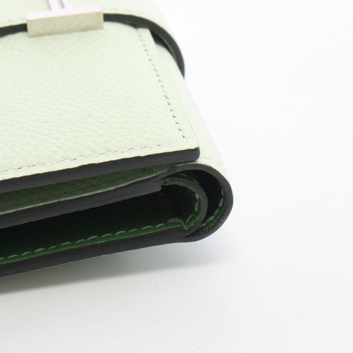 Hermes Trifold Wallet Bearn Combine Verso Vert Fizz Yucca Leather — view 7