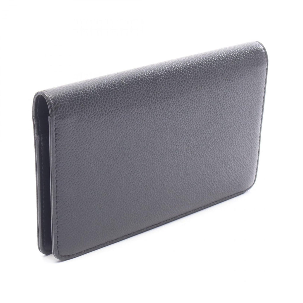 Chanel Bifold Wallet CC Logo Black Caviar Leather Zip — view 2