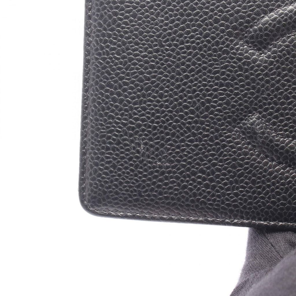 Chanel Bifold Wallet CC Logo Black Caviar Leather Zip — view 7