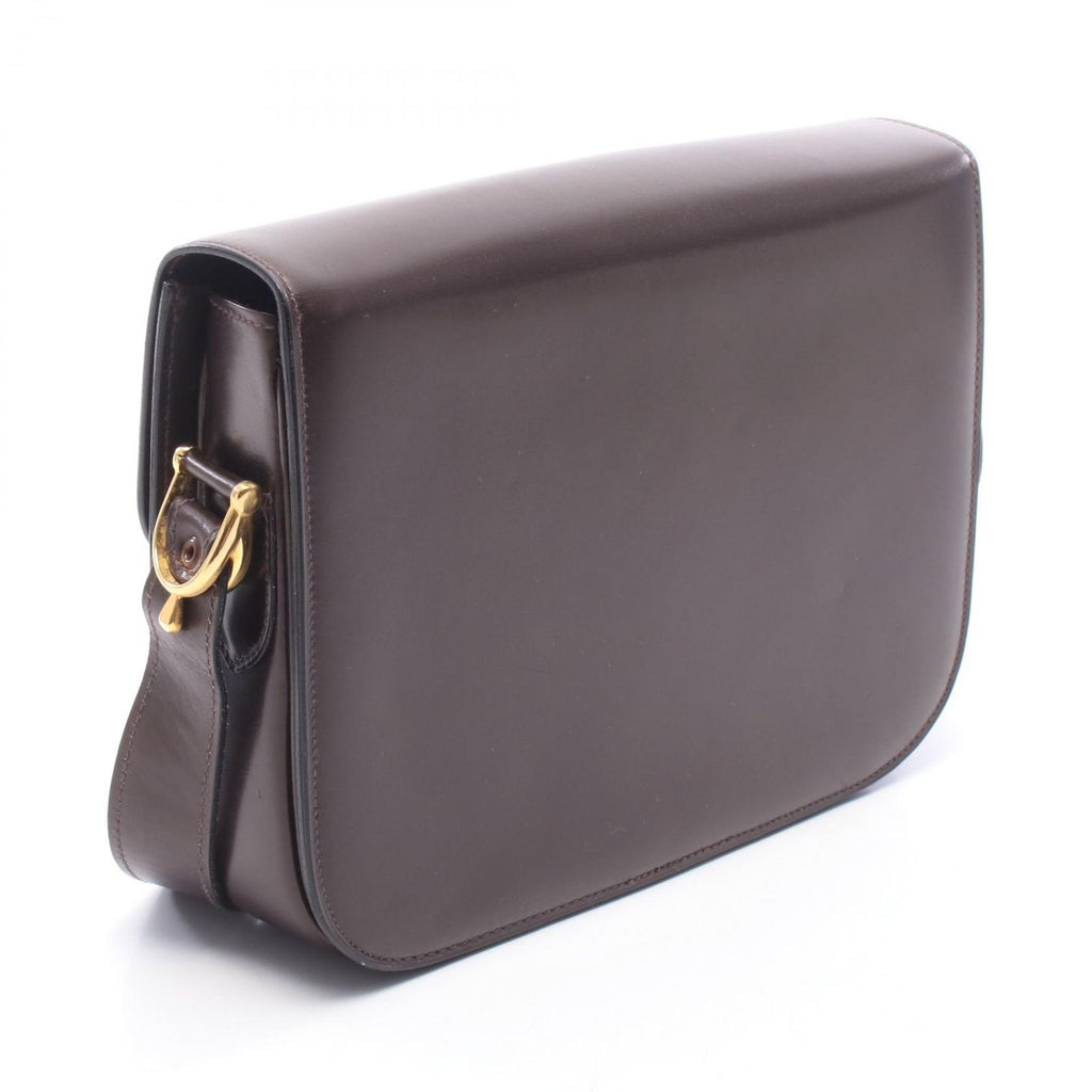 Celine Shoulder Bag Horse Carriage Dark Brown Leather — view 2