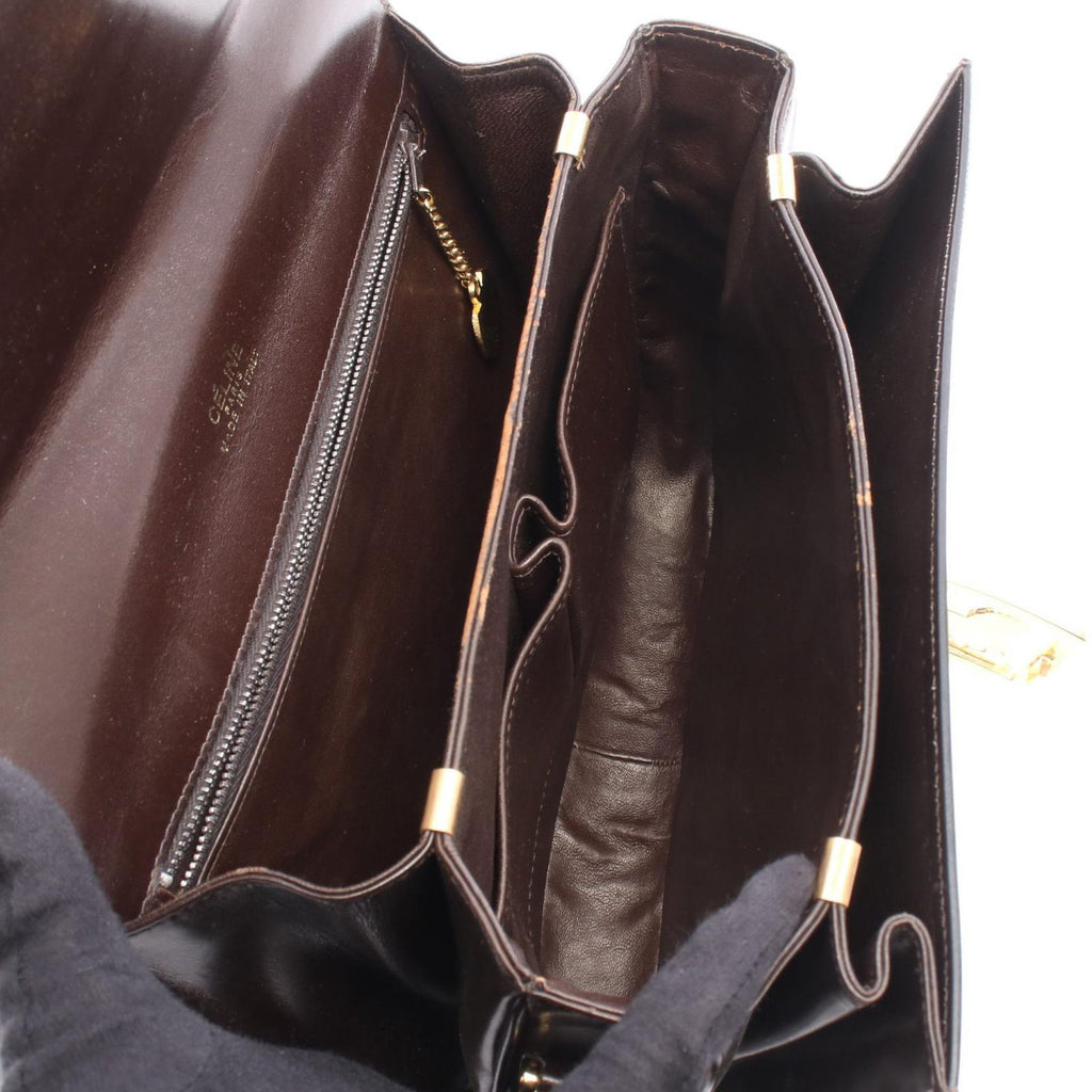 Celine Shoulder Bag Horse Carriage Dark Brown Leather — view 3