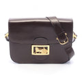 Celine Shoulder Bag Horse Carriage Dark Brown Leather