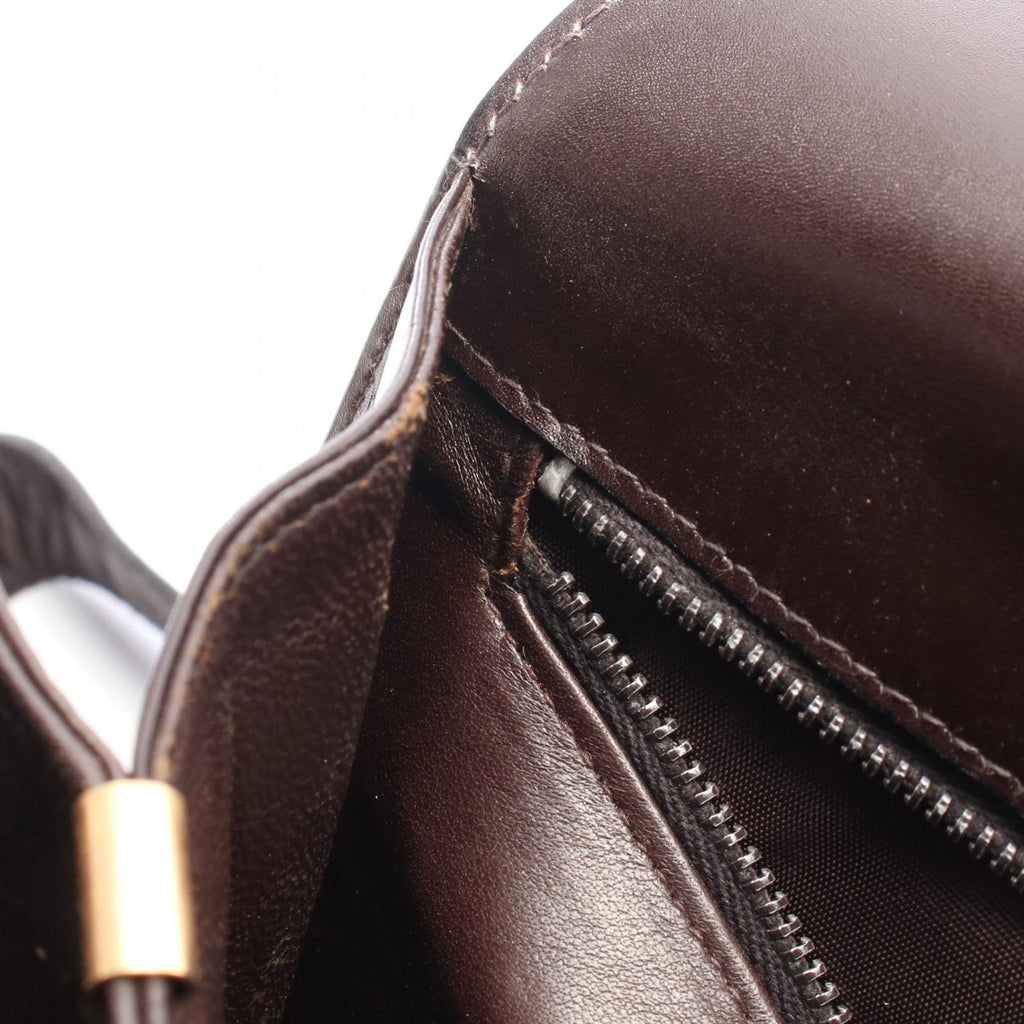 Celine Shoulder Bag Horse Carriage Dark Brown Leather — view 8