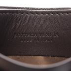 Bottega Veneta Card Case Intrecciato Dark Brown Leather — view 4
