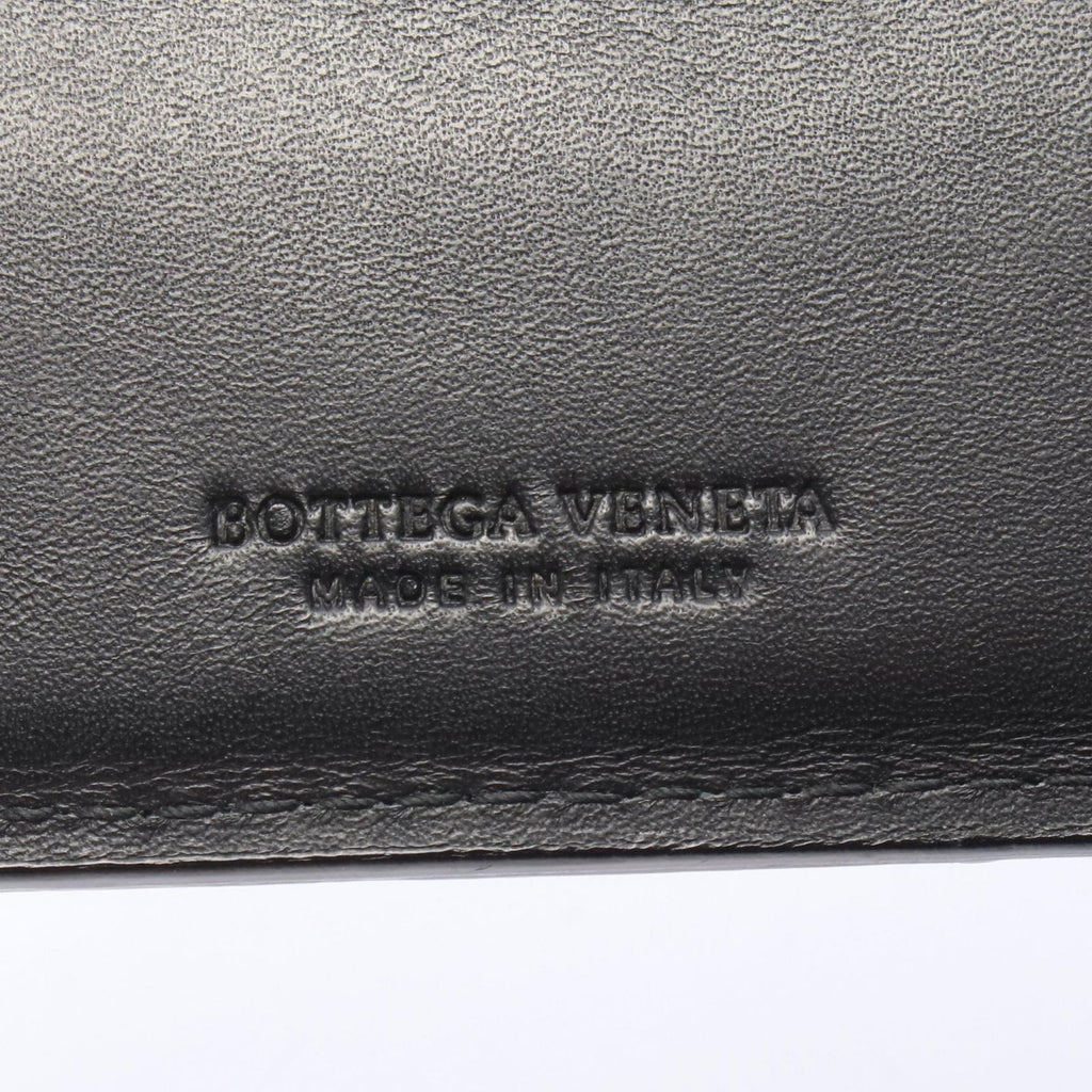 Bottega Veneta Bifold Wallet Intrecciato Black Leather — view 5