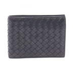 Bottega Veneta Bifold Wallet Intrecciato Black Leather