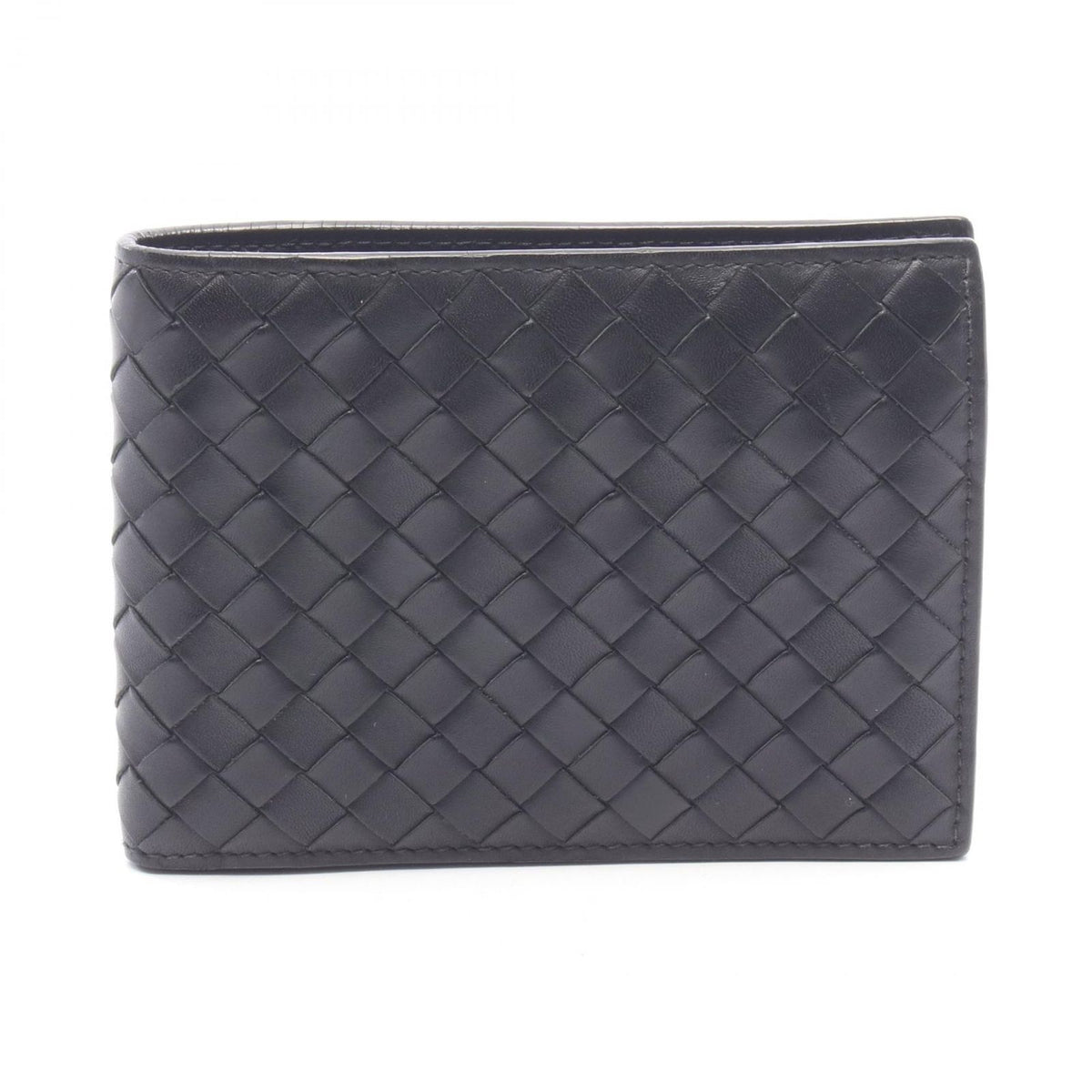 Bottega Veneta Bifold Wallet Intrecciato Black Leather