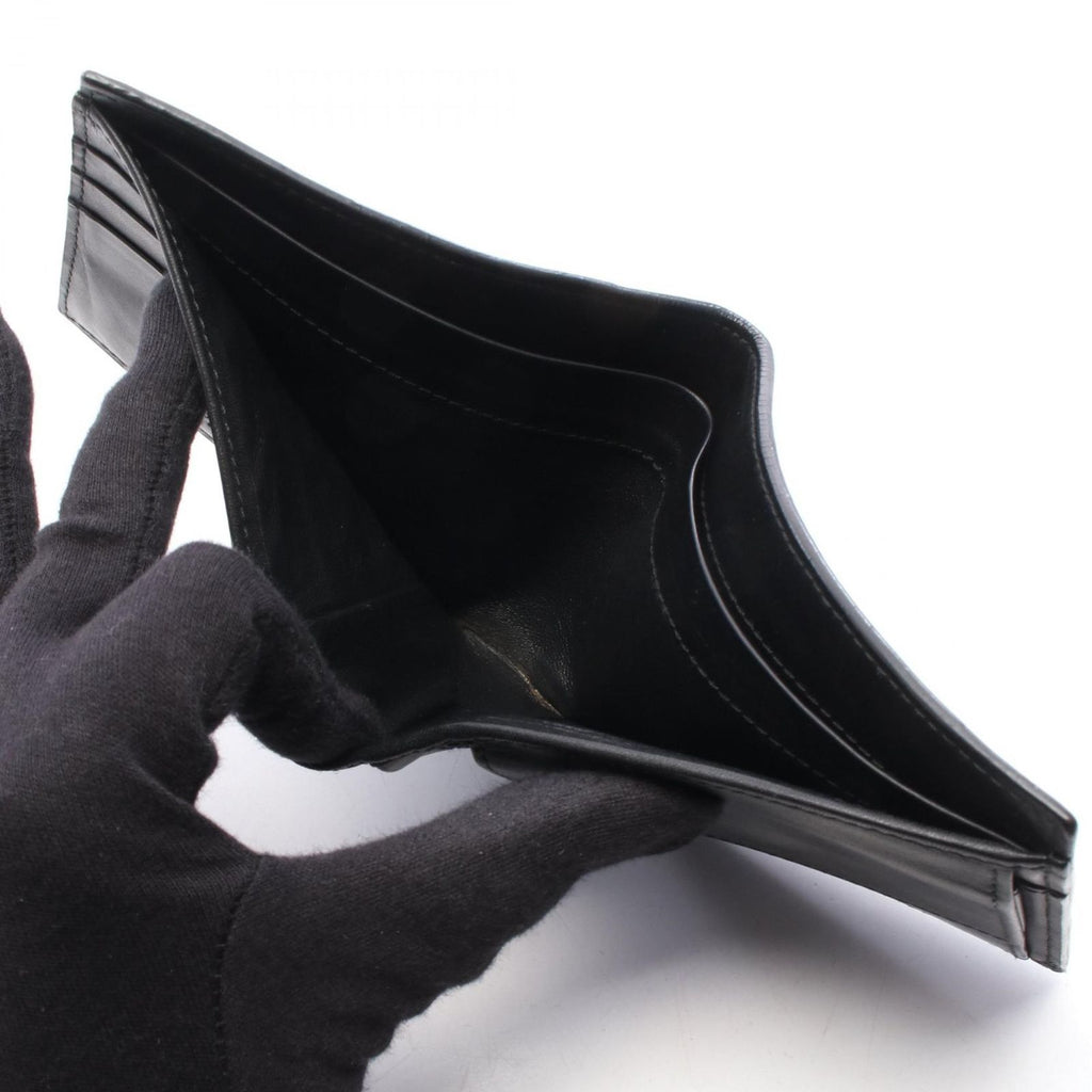 Bottega Veneta Bifold Wallet Intrecciato Black Leather — view 6