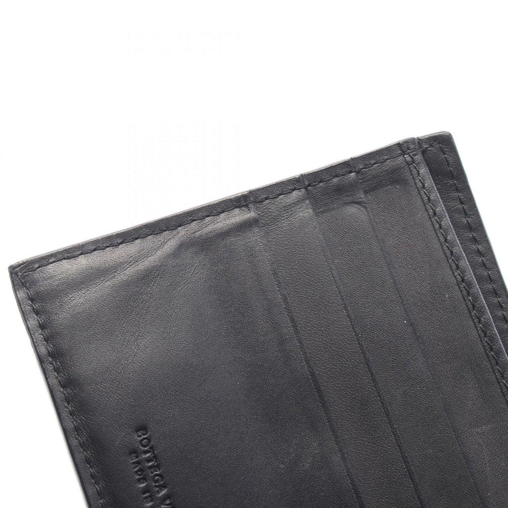 Bottega Veneta Bifold Wallet Intrecciato Black Leather — view 7