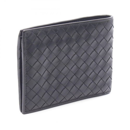Bottega Veneta Bifold Wallet Intrecciato Black Leather — view 2