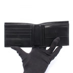 Bottega Veneta Bifold Wallet Intrecciato Black Leather — view 3