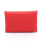 Hermes Coin Purse Calvi Verso Rouge de Coeur Rose Darling Leather