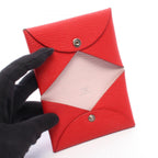 Hermes Coin Purse Calvi Verso Rouge de Coeur Rose Darling Leather — view 3