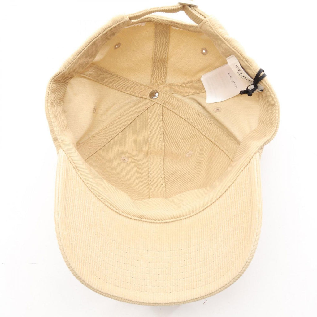 Celine Cap Triomphe Richelieu Corduroy Cotton Cap Hat — view 3