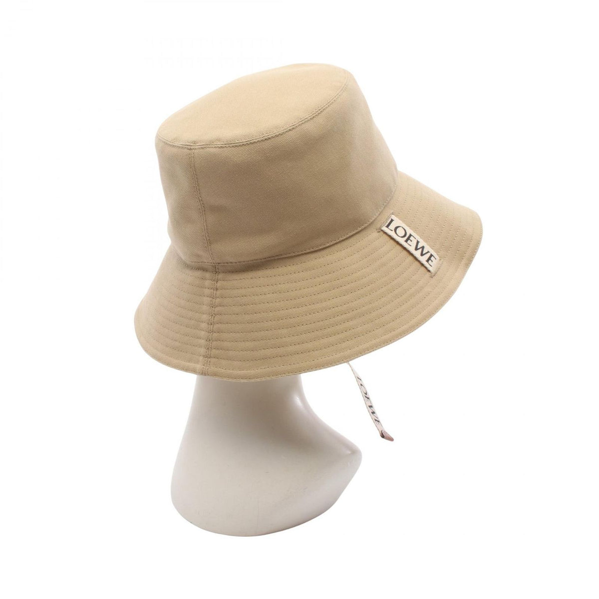 Loewe Hat Logo Fisherman Cotton Leather Hat — view 2