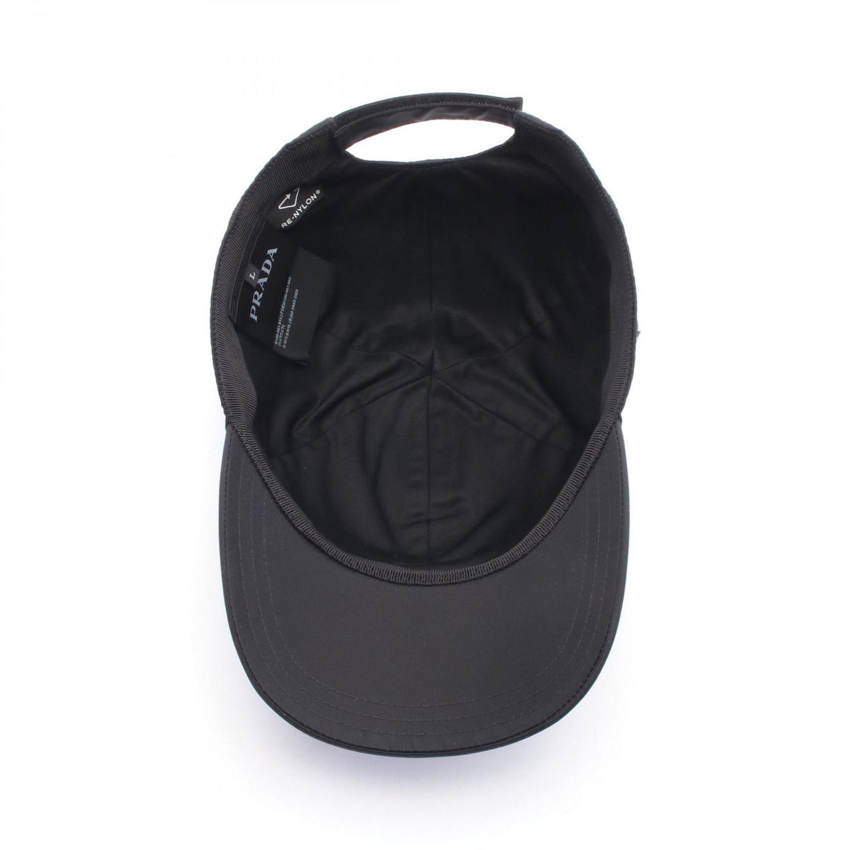 Prada Cap Re-Nylon Triangle Logo Nylon Cap Hat — view 3