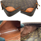 Louis Vuitton Monogram Compiegne 28 Clutch Pouch Brown Vachetta Leather Gold — view 8