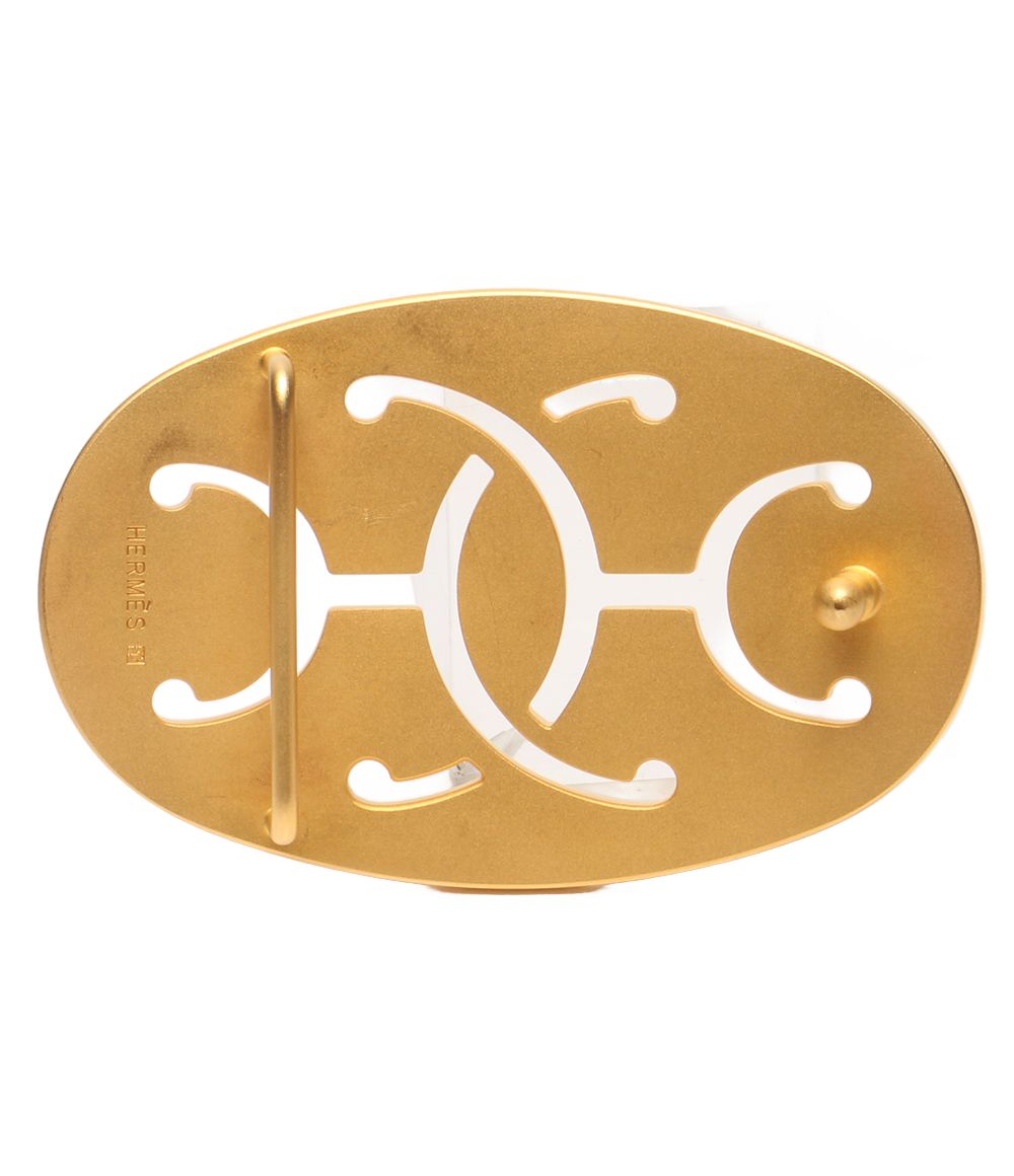 Hermes Buckle Gold Double Shoulder Bag — view 2