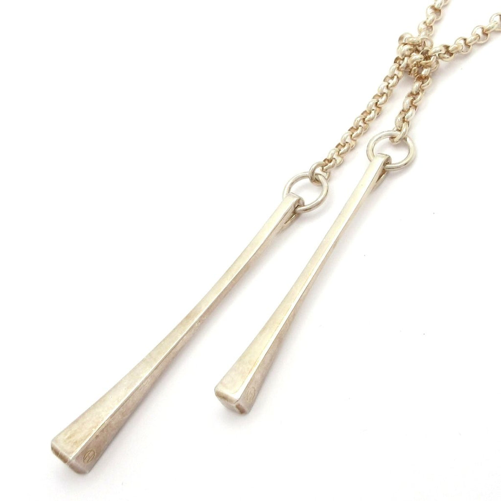 Hermes Necklace Clous de Forges Lariat Silver