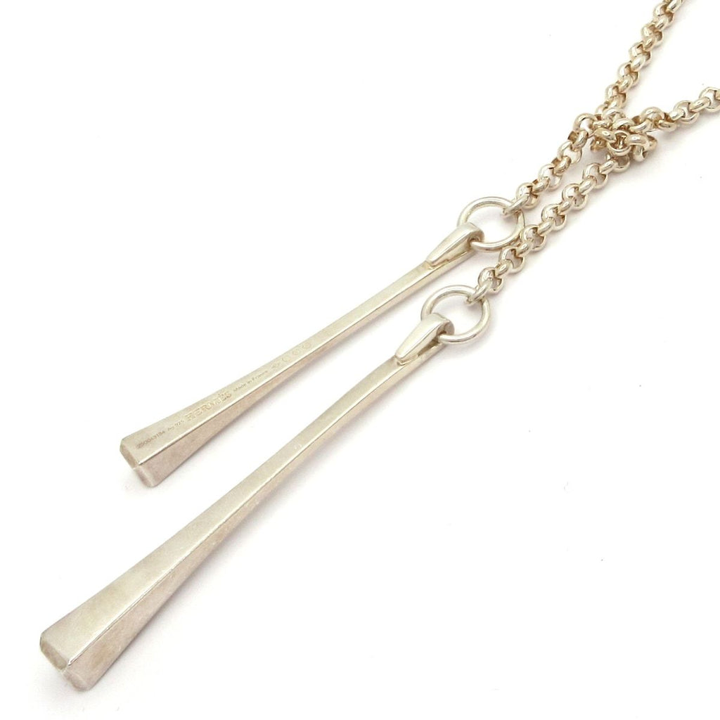 Hermes Necklace Clous de Forges Lariat Silver — view 3