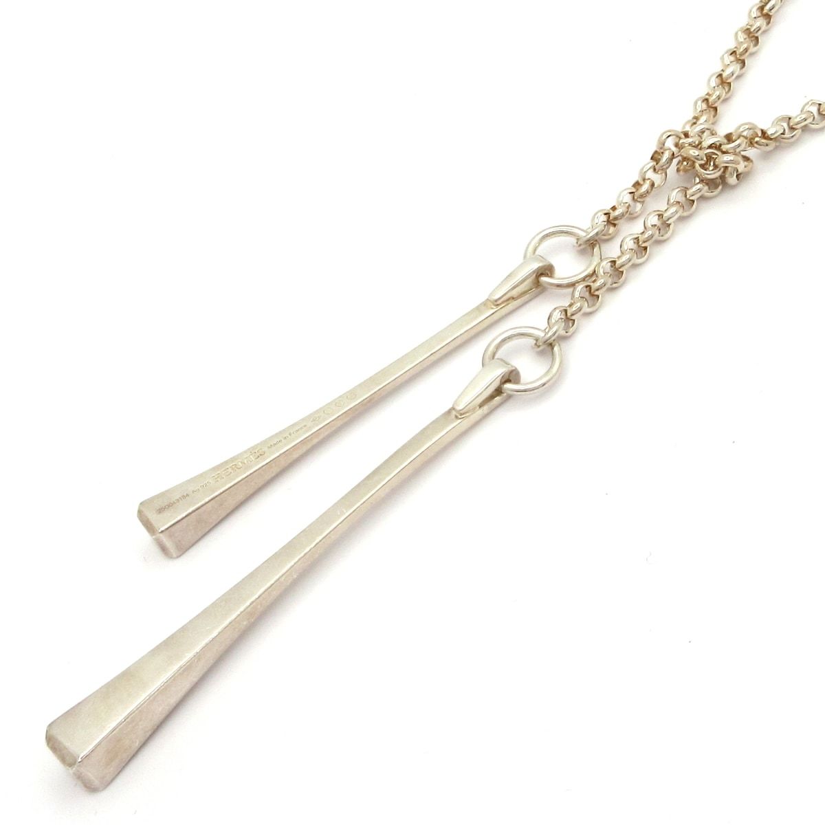 Hermes Necklace Clous de Forges Lariat Silver — view 3