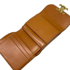 Celine Trifold Wallet Small Flap Brown Gold Triomphe Leather — view 3
