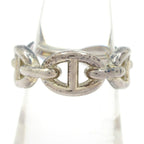 Hermes Ring 49 Chaine D'ancre Enchainee Silver