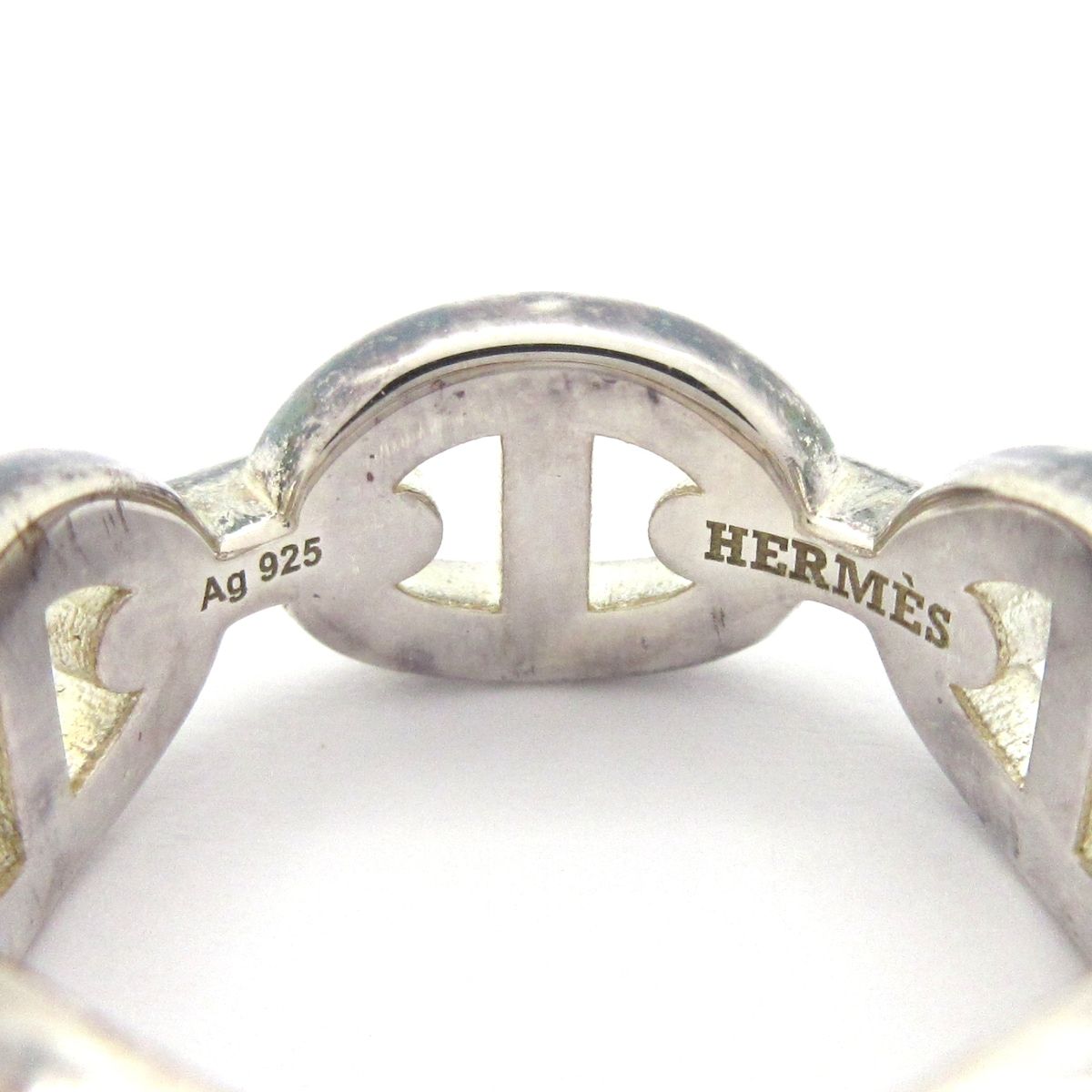 Hermes Ring 49 Chaine D'ancre Enchainee Silver — view 5
