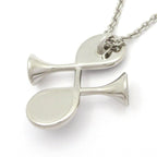 Hermes Necklace Col H Silver Gris Meyer Horn — view 3