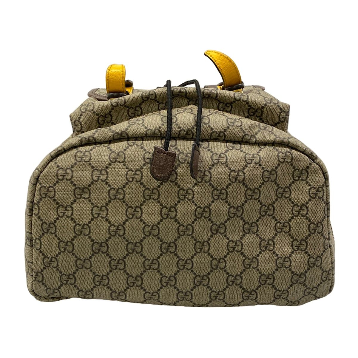 Gucci Backpack Soft GG Supreme Beige Dark Brown Leather — view 5