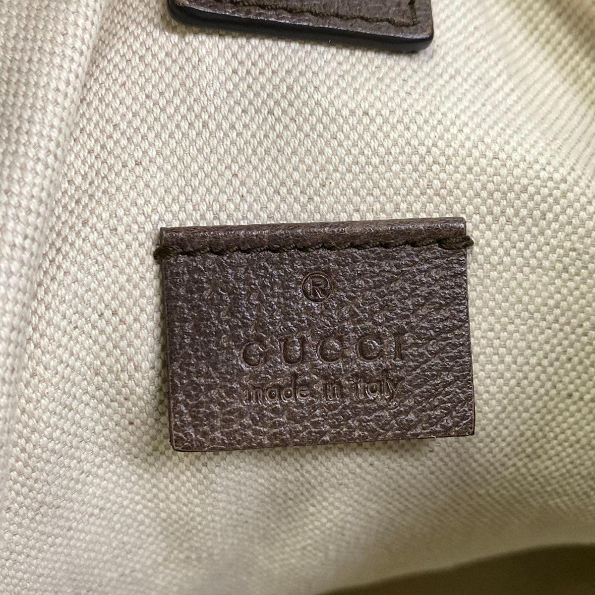 Gucci Backpack Soft GG Supreme Beige Dark Brown Leather — view 8