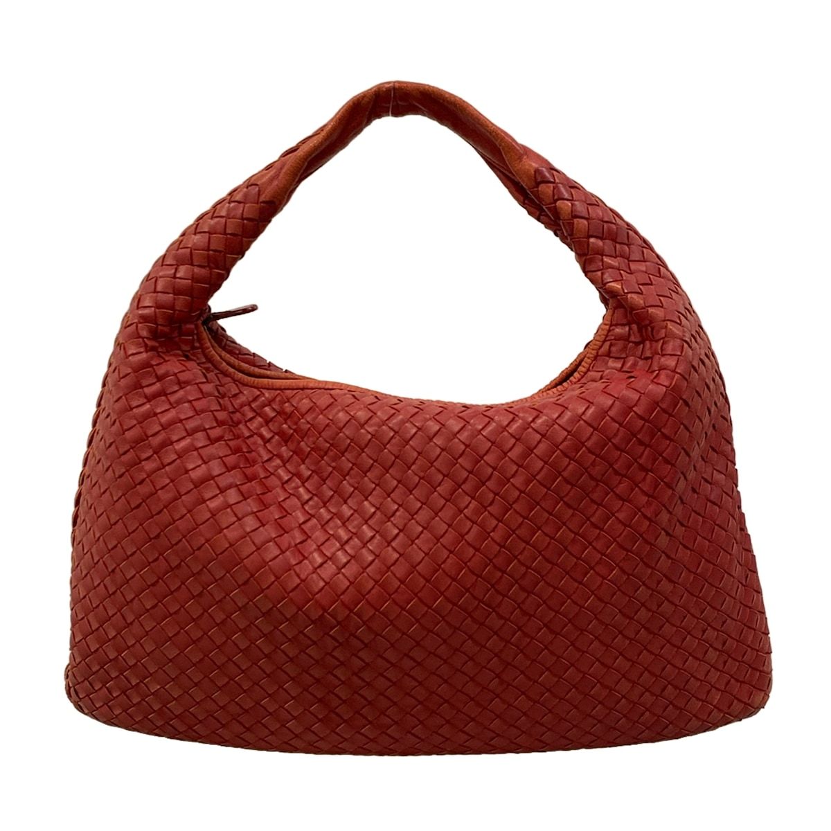 Bottega Veneta Handbag Intrecciato Red Leather