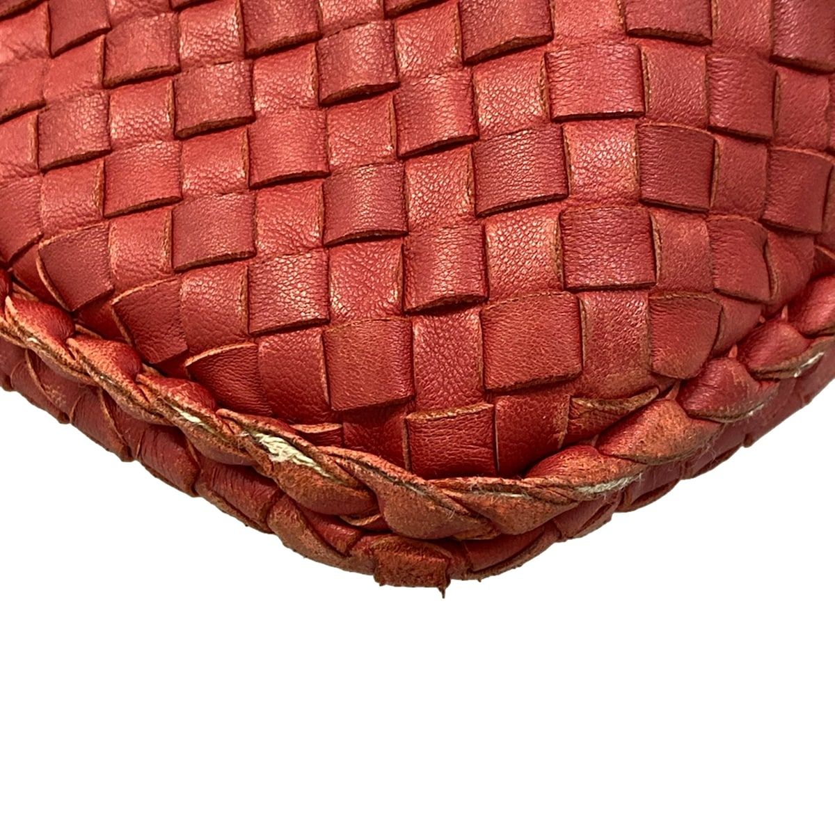 Bottega Veneta Handbag Intrecciato Red Leather — view 6