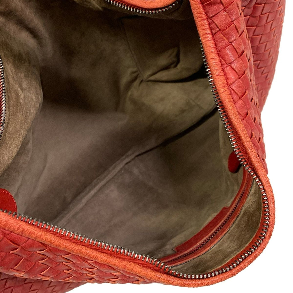 Bottega Veneta Handbag Intrecciato Red Leather — view 7
