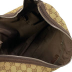 Gucci Shoulder Bag Sherry Beige Dark Brown Leather — view 7
