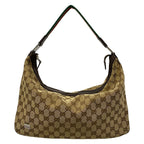 Gucci Shoulder Bag Sherry Beige Dark Brown Leather