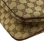 Gucci Shoulder Bag Sherry Beige Dark Brown Leather — view 6