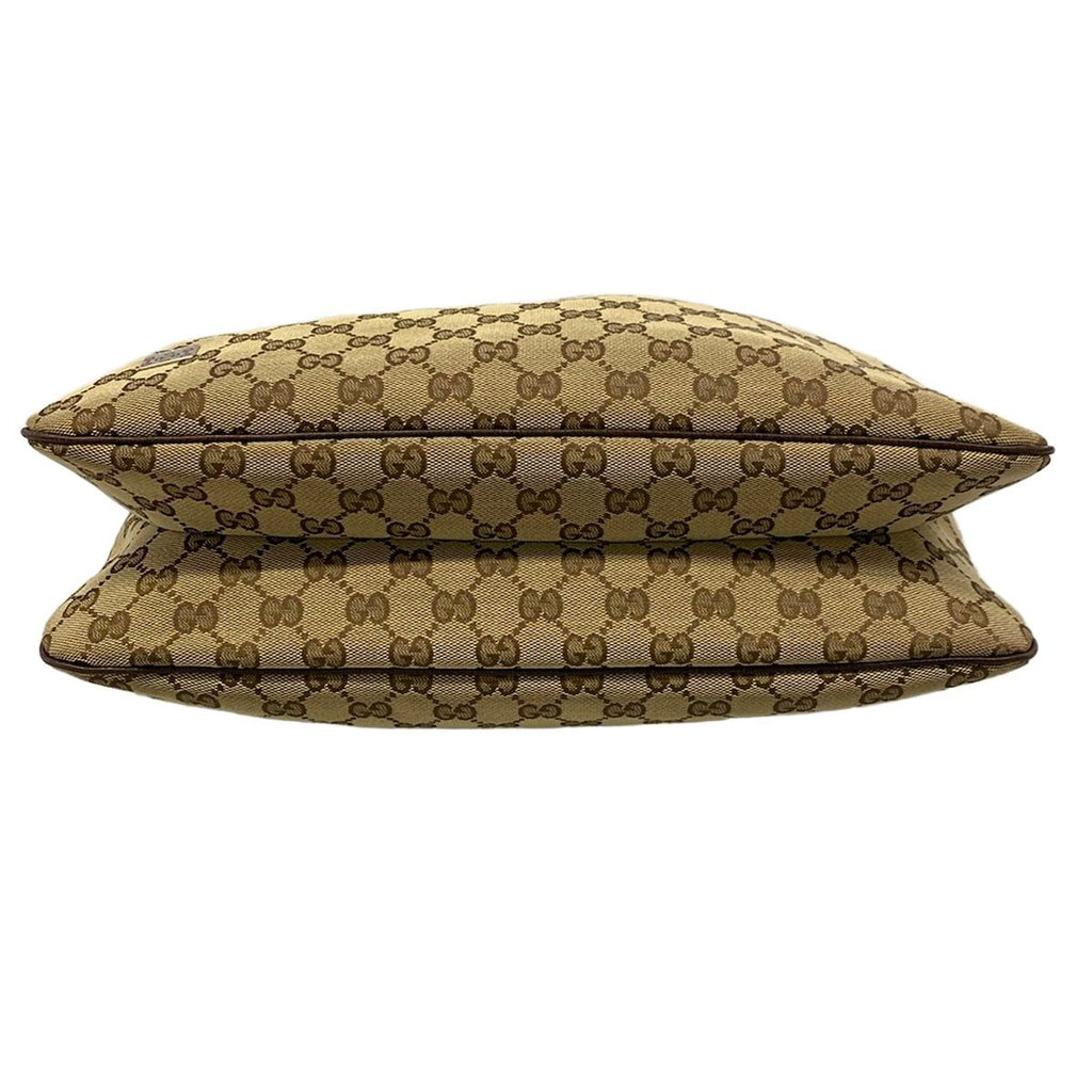 Gucci Shoulder Bag Sherry Beige Dark Brown Leather — view 5