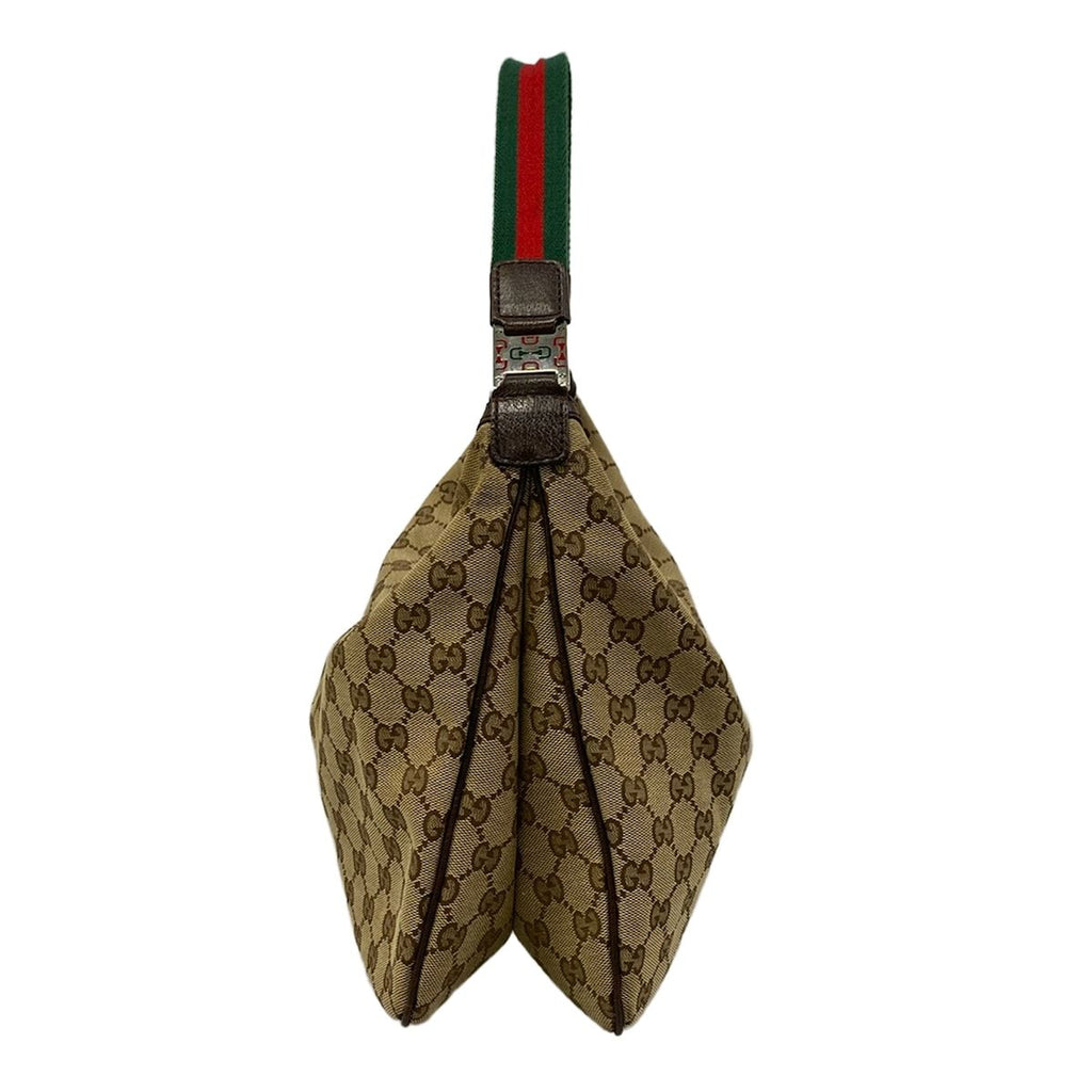 Gucci Shoulder Bag Sherry Beige Dark Brown Leather — view 4