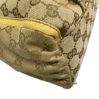 Gucci Handbag GG Pattern Beige Dark Brown Yellow Leather — view 6