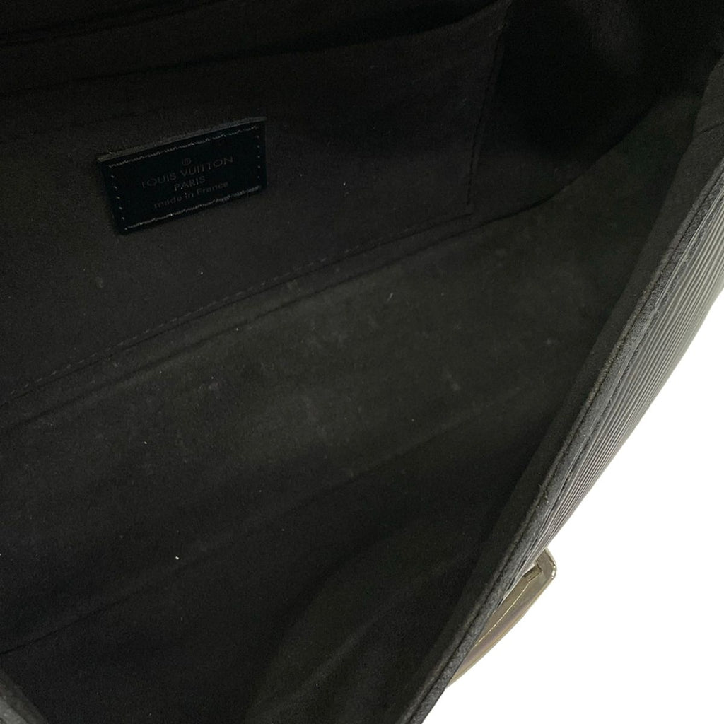 Louis Vuitton Shoulder Bag Epi Pochette Montaigne Noir Leather — view 7