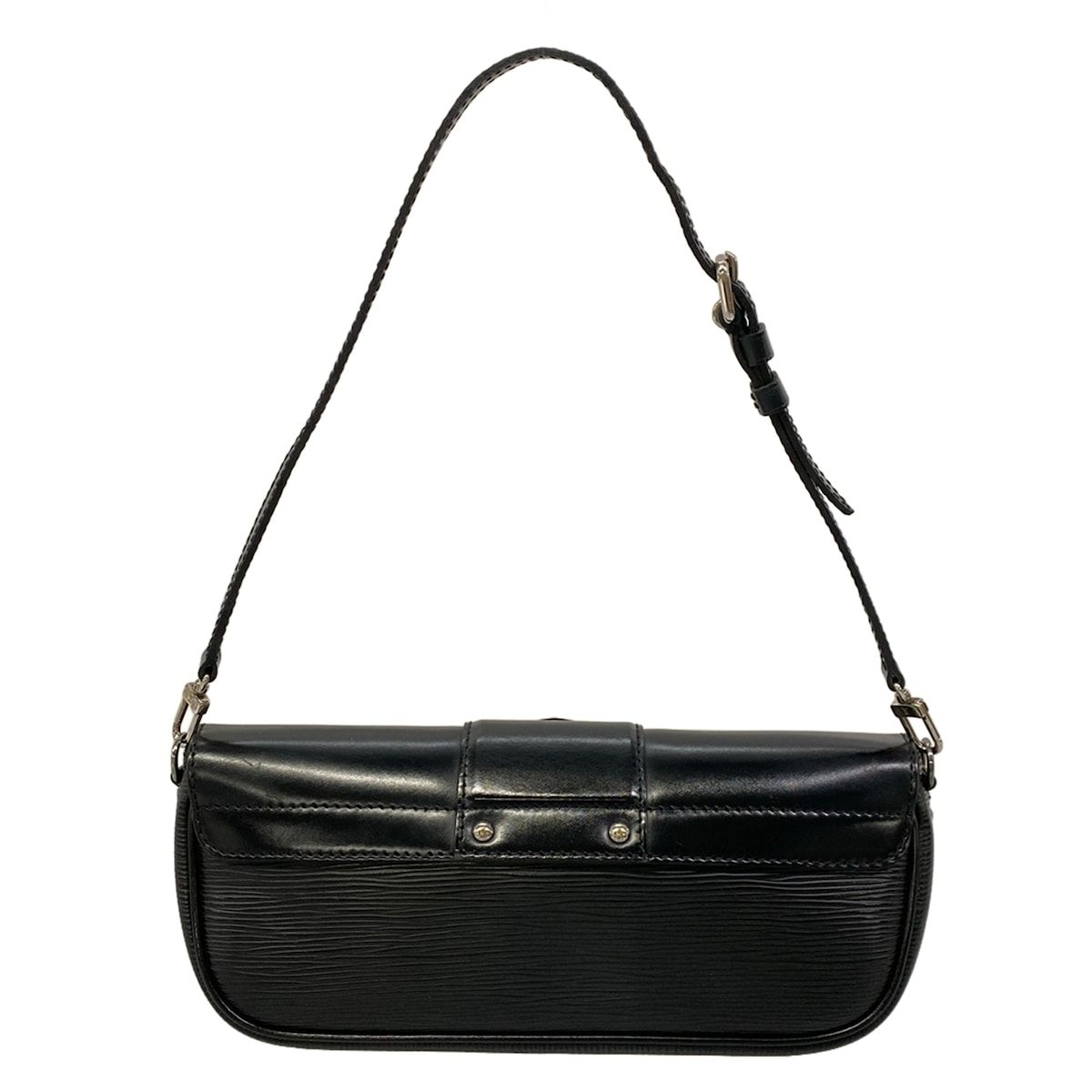 Louis Vuitton Shoulder Bag Epi Pochette Montaigne Noir Leather — view 3