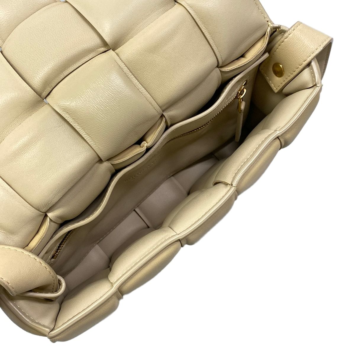 Bottega Veneta Shoulder Bag Padded Cassette Beige Leather — view 7