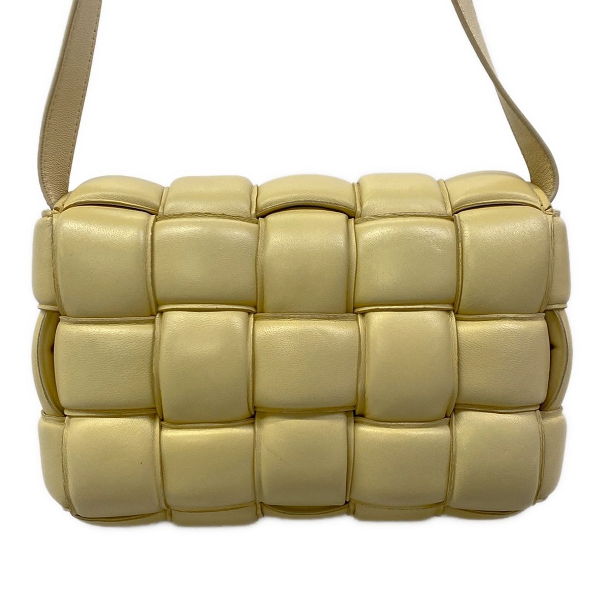 Bottega Veneta Shoulder Bag Padded Cassette Beige Leather — view 3